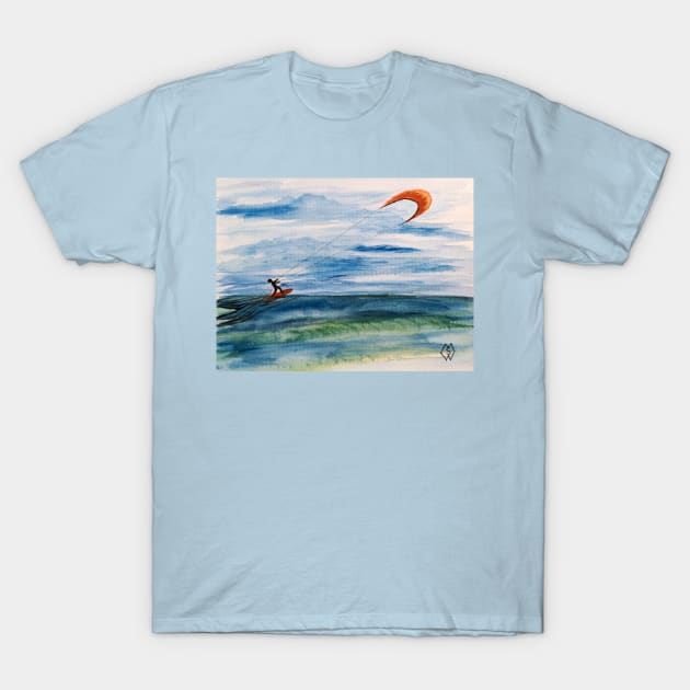 Kitesurfing T-Shirt by Matt Starr Fine Art